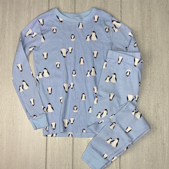 Carter’s pajamas size 10, 2 pieces long sleeves / pants - penguins - Picture 1 of 5